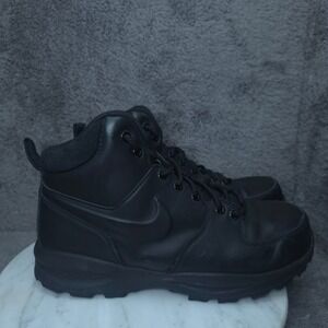 Nike Manoa Boots Mens 8.5 Black HF7095-001 Mid Top Hiking Work Shoe